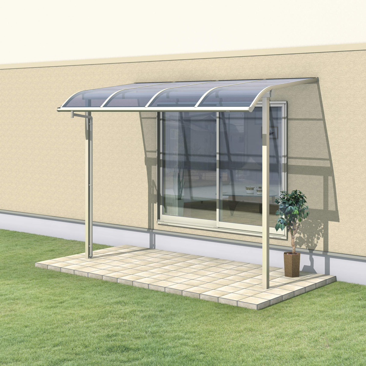 レボリューA 1階 Ｒ型 関東間・出幅移動式(２間６尺)ポリカ(かすみ調)屋根パネル